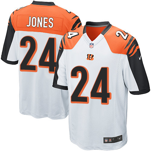 Youth Elite Adam Jones Nike Jersey White Road - #24 NFL Cincinnati Bengals